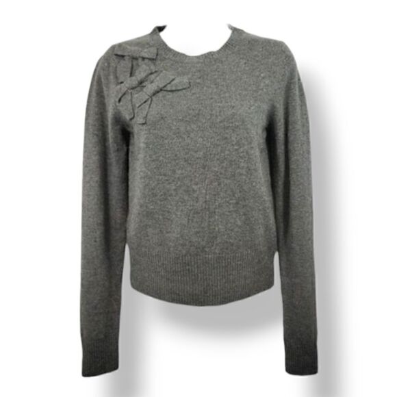 Y2K Juicy Couture Wool and Cashmere Bow Sweater in Heathered Gray Size Small - Picture 10 of 10
